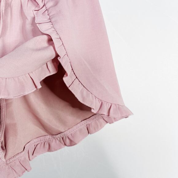 Cloud Ten Pink Lilac Off The Shoulder Top & Ruffled Shorts 2 Piece Set Small S - Picture 11 of 13